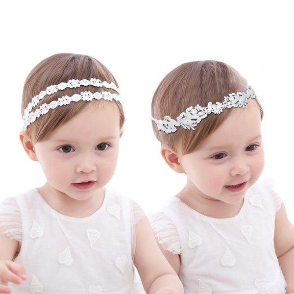 Baby Girl Headband White Flower Headband Cute Elastic Baby Tiara