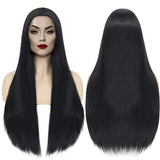 3 x RAW Customer Returns Wig Black for Costume Long Straight Synthetic Wigs for Ladies Women Children Daily Witch Cosplay Party Wig R026 - RRP €51.42