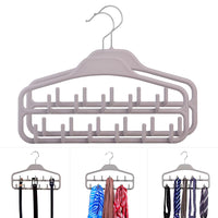 1 x Brand New SKONVIC Belt Storage - Belt Organizer with 11 Large Belt Hooks for Hanging Belts, Ties, Scarves, Jewelry and Tank Tops - 2 Pack - RRP €13.1