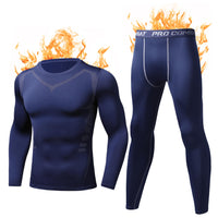 1 x RAW Customer Returns Terecey Men s Thermal Clothing Extreme Cold Functional Thermal Underwear Set Motorcycle Thermal Clothing Round Neck Men s Thermal T-Shirt for Running Skiing Cycling - RRP €26.77