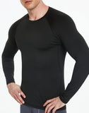 1 x RAW Customer Returns HOPLYNN 2-pack compression shirt men s long-sleeved functional shirt men s thermal sports shirt breathable black- L - RRP €21.17