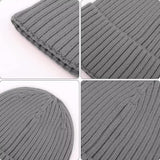 11 x Brand New WEKNOWU Unisex Retro Soft Stretchy Knit Beanie Hat for Men and Women, Gray, One Size - RRP €250.8