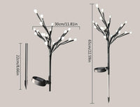 1 x RAW Customer Returns 2 x Solar Lamps Outdoor Garden Solar Tree Lights 20 Warm White LED Decorative Solar Plug Path Light for Garden, Balcony and Patio Energy Class A  - RRP €18.24