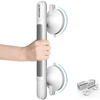 1 x RAW Customer Returns LORESJOY grab bar for shower without drilling, grab bars with suction cup, grab bars for bathroom, bathtub handle, portable mobile grab bar for bathroom, toilet non-slip grab bar, shower handle with suction cup white  - RRP €29.99