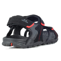 3 x Brand New Hi-Tec Kuriles Men s Sporty Velcro Sandal, Robust Rubber Sole, Traction, Ideal for Summer, Black Black Charcoal Molten Lava , 41 EU - RRP €132.0