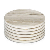 1 x RAW Customer Returns LIFVER Coasters Glasses, Set of 6 Glass Coasters in Marble Style, Absorbent Coasters with Cork Base, Ceramic Coasters for Home Decor, Christmas, for Bars, Cafes, Home, Party, Office - RRP €16.99