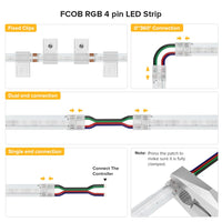 1 x RAW Customer Returns SEZO RGB COB LED Strip 5M 576LEDs m Dimmable Flexible Light Strip 10mm DC24V 14W M IP20 Non-Waterproof High Density Light for Party DIY Decoration - RRP €41.34