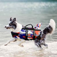 1 x RAW Customer Returns Life Jackets for Dogs, Pet Life Jacket, Lifejacket Dog, Safety, Adjustable Life Jacket with Handle, Life Vest for Dogs Camouflage Dog Life Jacket, S  - RRP €27.88