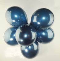 1 x Brand New Happium 12 Metallic Latex Balloons - 20 Pack Navy Blue  - RRP €19.2