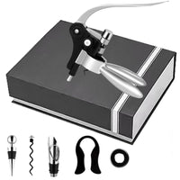 1 x RAW Customer Returns Seglory Corkscrew, Manual Wine Opener Accessories with 6 Pieces Gift Set, Sommelier Set with Bottle Opener, Foil Cutter, Replacement Screw, Drip Rings, Wine Stoppers Wine Pourer, Wine Corks - RRP €29.56