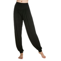 1 x RAW Customer Returns MEISHINE Women s Yoga Pants Cotton Modal Harem Trousers Leggings for Dance, Yoga, Lounging, Fitness - Very Soft Size M, Black  - RRP €25.24