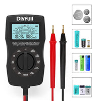 1 x RAW Customer Returns Dlyfull Battery Tester Universal LCD Battery Tester, Professional Digital Battery Measuring Device for Rechargeable Batteries,  Accurate Battery Capacity Voltage Internal Resistance Battery Tester, B3 - RRP €31.25