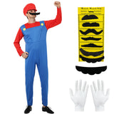 1 x RAW Customer Returns YIMOJOY Plumber Luigi Bros Costume Men s Carnival Costumes Adult Maario Costume Set Kart Costume with Hat Beard Gloves for Halloween Cosplay Carnival S  - RRP €22.61