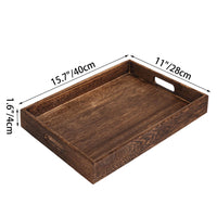 4 x Brand New Acasimo Modern Wooden Serving Trays with Handle, Large Food Tray, Friendly Wooden Serving Trays for Breakfast, Party, Dinner, Tea Trays, Bar Trays, Restaurant Trays - RRP €51.96