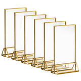 1 x RAW Customer Returns AMEITECH Table Display Stand 10x15cm,4x6 Clear Picture Frames with Gold Edges and Vertical Stand,Double Sided Table Menu for Wedding Table Numbers,Pack of 6 - RRP €24.49