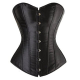 1 x RAW Customer Returns SxyBox Women Sexy Burlesque Overbust Corset Corsets Underwear Bustier Waist Trainer Satin Weight Loss with G-String - RRP €28.51