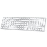 1 x RAW Customer Returns OMOTON Bluetooth keyboard for Mac MacBook MacBook Air MacBook Pro iMac iMac Pro Mac Pro , rechargeable wireless, for Mac OS with 3 Bluetooth channels, QWERTZ DE layout, silver - RRP €39.99