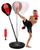 1 x RAW Customer Returns JUOIFIP Punching Bag for Children, Height Adjustable, Freestanding Punching Ball for Children - Punching Bag with Boxing Gloves, Punching Ball and Pump for Boys and Girls under 12 Years - RRP €35.69