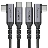 4 x Brand New Cable USB C a USB C 3.1 Gen 2 2m 2pcs , SUMPK 100W USB Tipo C PD Cable de carga r pida E-Mark Chip SuperSpeed 10Gbps Salida de video de monitor 4K de 90 grados para Google Pixel 4XL, Galaxy S21 - RRP €65.96