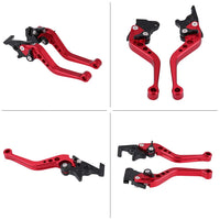 1 x RAW Customer Returns Keenso Motorcycle Clutch and Brake Levers, 1 Pair Motorcycle CNC Aluminum Alloy Clutch Lever and Brake Levers fit for Gy6 CG125 Red  - RRP €21.2