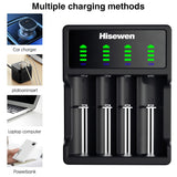 1 x RAW Customer Returns Hisewen 18650 Charger Universal, Smart LED Display Battery Charger for 3.7V Li-Ion Batteries 18650 18350 17670 16340 RCR123 14500 LiFePO4 INR ICR NI-MH NI-CD AA AAA - RRP €19.67