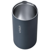 1 x RAW Customer Returns Vinsun thermal mug coffee to go 380ml - stainless steel, leak-proof, double-walled insulated - hot cold drinks - anthracite coffee mug with lid for travel, car, university - RRP €20.16