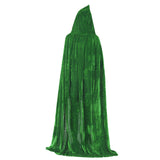 1 x RAW Customer Returns ZUCOS Velvet Hooded Cloak for Adults Kids Halloween Costume Unisex Witch Black 130cm - RRP €19.2