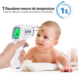 1 x RAW Customer Returns Front Thermometer for Adults, Infrared Thermometer for Kids, Non-Contact Thermometer, LCD Display, Memory Function, Object and Body Mode, Fever Warning, Fast and Accurate Measurements - RRP €19.99