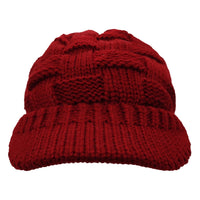 29 x Brand New WKTRSM Winter Beanie Hat Warm Knitted Hats Women Warm Soft Baseball Hats Ski Cap with Ponytail Hole Red  - RRP €696.0