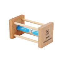 1 x RAW Customer Returns Multi-colored wooden hourglass for home and school. 5min blue - RRP €11.65