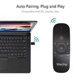 1 x RAW Customer Returns WeChip Air Mouse Remote with Keyboard, 2.4 GHz Portable Wireless Mouse Universal Remote Control for Android TV Box Nvidia Shield , Smart TV, Projector, HTPC, Media Player, Computer, Laptop, Windows - RRP €21.99