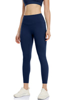 1 x RAW Customer Returns icyzone Women s Sports Leggings 7 8 High Waist Yoga Sports Pants Gym Fitness Leggings with Pocket M, True Navy  - RRP €25.2