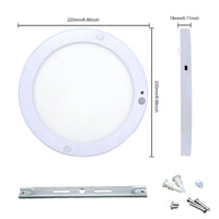 1 x RAW Customer Returns HiBay ceiling lamp 18W ceiling light with motion detector Ultraslim 1.8cm LED ceiling light flat warm white round motion sensor light for hallway - RRP €29.74