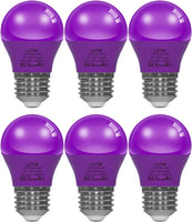 8 x Brand New LUTW Purple Colorful Light Bulbs E27, 5W LED Colored Light Bulb Replaces 40W Incandescent Bulb, G45 Globe Colored Bulb Lamp for Wedding Halloween Christmas Party Bar, Pack of 6 - RRP €163.2