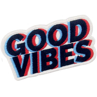 1 x RAW Customer Returns Good Vibes Good Vibes Embroidered Iron-On Sew-On Patch - RRP €6.19