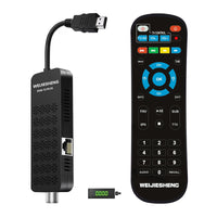 1 x RAW Customer Returns 2024 Digital Terrestrial Decoder, DVB-T2 Decoder, HD 1080P H.265 HEVC Main 10-bit, Supports Ethernet USB WiFi Projector PVR Multimedia Functions 2-in-1 Remote Control with TV Control  - RRP €28.51