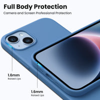 3 x Brand New ACRONIX Silicone Cover for iPhone 14 Plus 6.7 , Premium Liquid Silicone, Full Body Protection 3 Layer Shockproof Case, Shockproof Ultra-Thin Case with Microfiber Lining-Blau - RRP €45.6