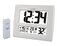 1 x RAW Customer Returns LA CROSSE TECHNOLOGY Wall clock with temperature WS 8020 WHI - RRP €50.25