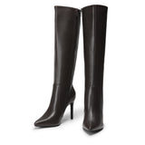 1 x Brand New DREAM PAIRS women s knee-high boots with stiletto heel BROWN size 40 EUR  - RRP €35.18