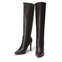 1 x Brand New DREAM PAIRS women s knee-high boots with stiletto heel BROWN size 40 EUR  - RRP €40.33