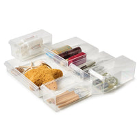 1 x RAW Customer Returns EZOWARE 3-piece cosmetic storage, 6 transparent drawers, make-up organiser, storage container, cosmetic box for dressing table, cosmetics, bathroom, desk, office - RRP €24.19