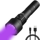 1 x RAW Customer Returns TATTU U2 UV Flashlight Rechargeable 395nm Black Light, 10W Blacklight LED Lamp with Micro USB Charging Cable - RRP €30.42