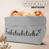 1 x RAW Customer Returns COZYINT modern fabric bread basket bread bag bread roll basket modern bread basket Gray  - RRP €20.06