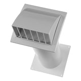 1 x RAW Customer Returns 100 mm through-ventilation set adjustable louvre ventilation hood with pipe and duct connection white plastic with built-in gravity damper - RRP €39.73