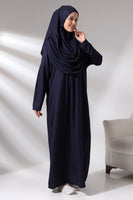 1 x RAW Customer Returns ihvan online Muslim Dresses for Women, One-Piece Long Sleeve Islamic Prayer Dress, Navy Blue, X-Small-XX-Large - RRP €34.03