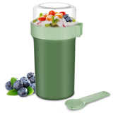 14 x Brand New IWTTWY cereal cup to go, yogurt cup to go large 760ml 230ml with dressing container, leak-proof salad cup yogurt to go with spoon, porridge to go fruit container for work school picnic - RRP €140.98