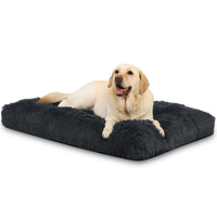 3 x RAW Customer Returns KSIIA Dog Bed Large Dogs Washable, Plush Dog Cushion Fluffy, 90x60cm, Non-Slip Bottom, Dog Mat for Large, Medium Dogs, Dog Basket Dog Mattress Pet Bed Shadow Gray - RRP €73.57