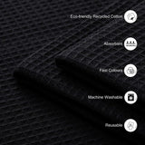 1 x RAW Customer Returns Encasa Cotton Kitchen Towels 30x30 cm Highly Absorbent and Quick Drying, Use for Hassle-Free Cleaning, Ultra-Soft Kitchen Towels Pack of 24 Black - RRP €21.98