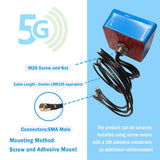 1 x RAW Customer Returns Maswell 4X4 MIMO Antenna Outdoor, Moderate 3 dBi Omni700-6000 MHz 4G LTE 5G NR WiFi 6 Bluetooth WiMAX Zigbee Screw and adhesive mount SMA connector for IoT M2M Entry level AG50.4Cell  - RRP €90.74