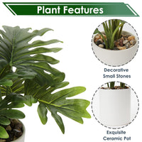 1 x RAW Customer Returns Briful Artificial Plants Artificial Plant Fake Plants Tropical Houseplant Faux Monstera in Pot for Home Garden Office Desk Shower Room Decoration - RRP €20.16